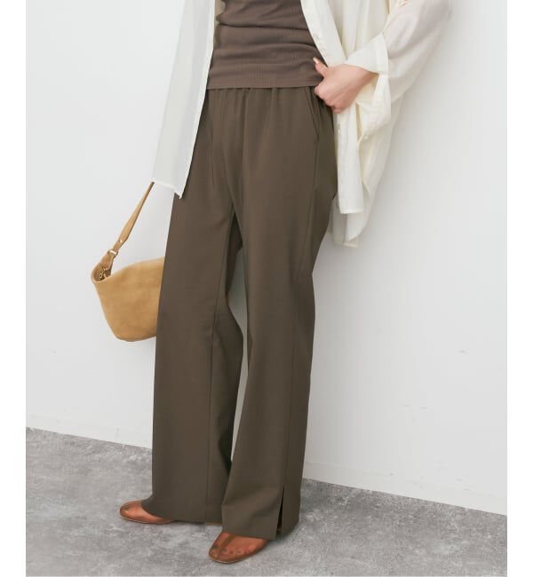 Spick and Span「《34サイズ登場 / 追加2予約》スリットイージーパンツ」|スラックス|