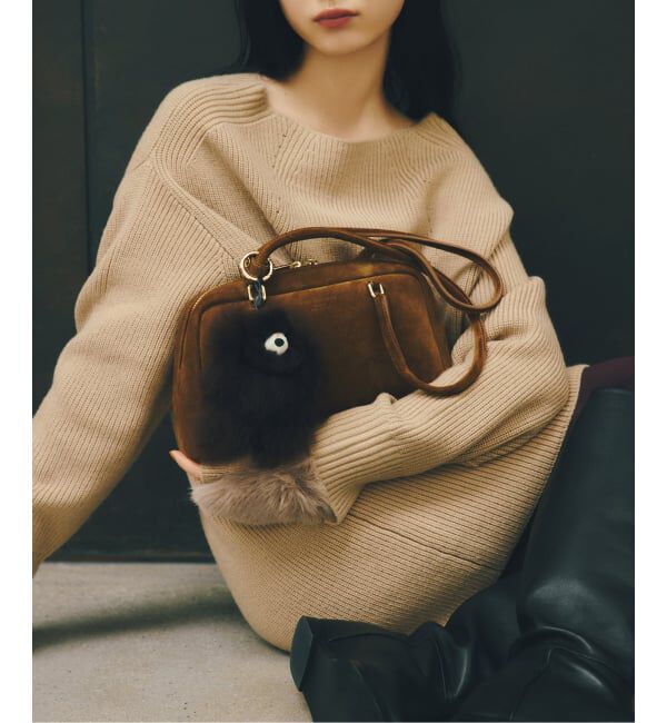  「【洗える】ファーグローブニットチュニック」|チュニック|