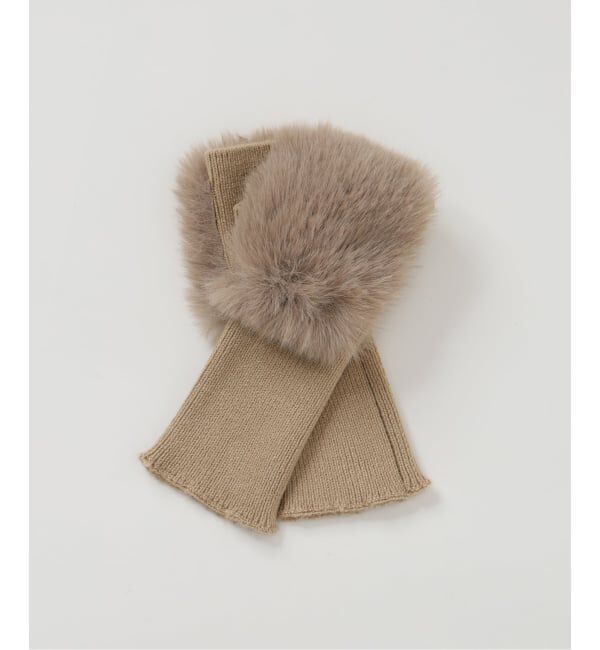  「【洗える】ファーグローブニットチュニック」|チュニック|