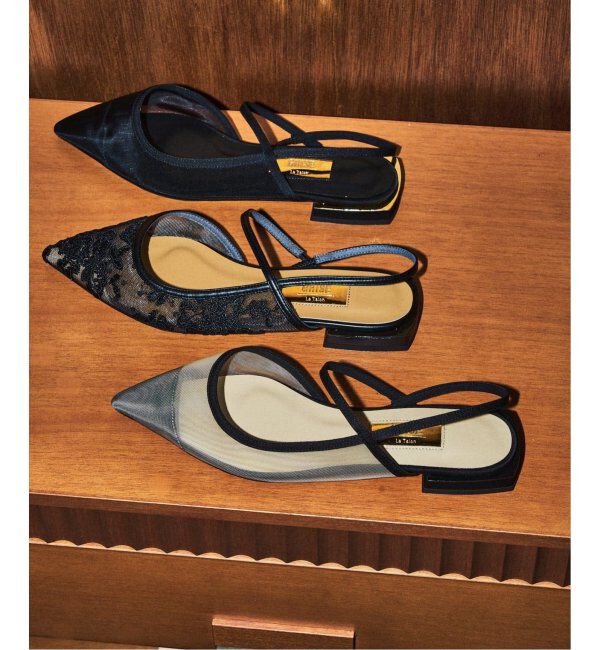 GRISE「《追加》GRISEポインテッドコンビストラップスリングバック」|その他|