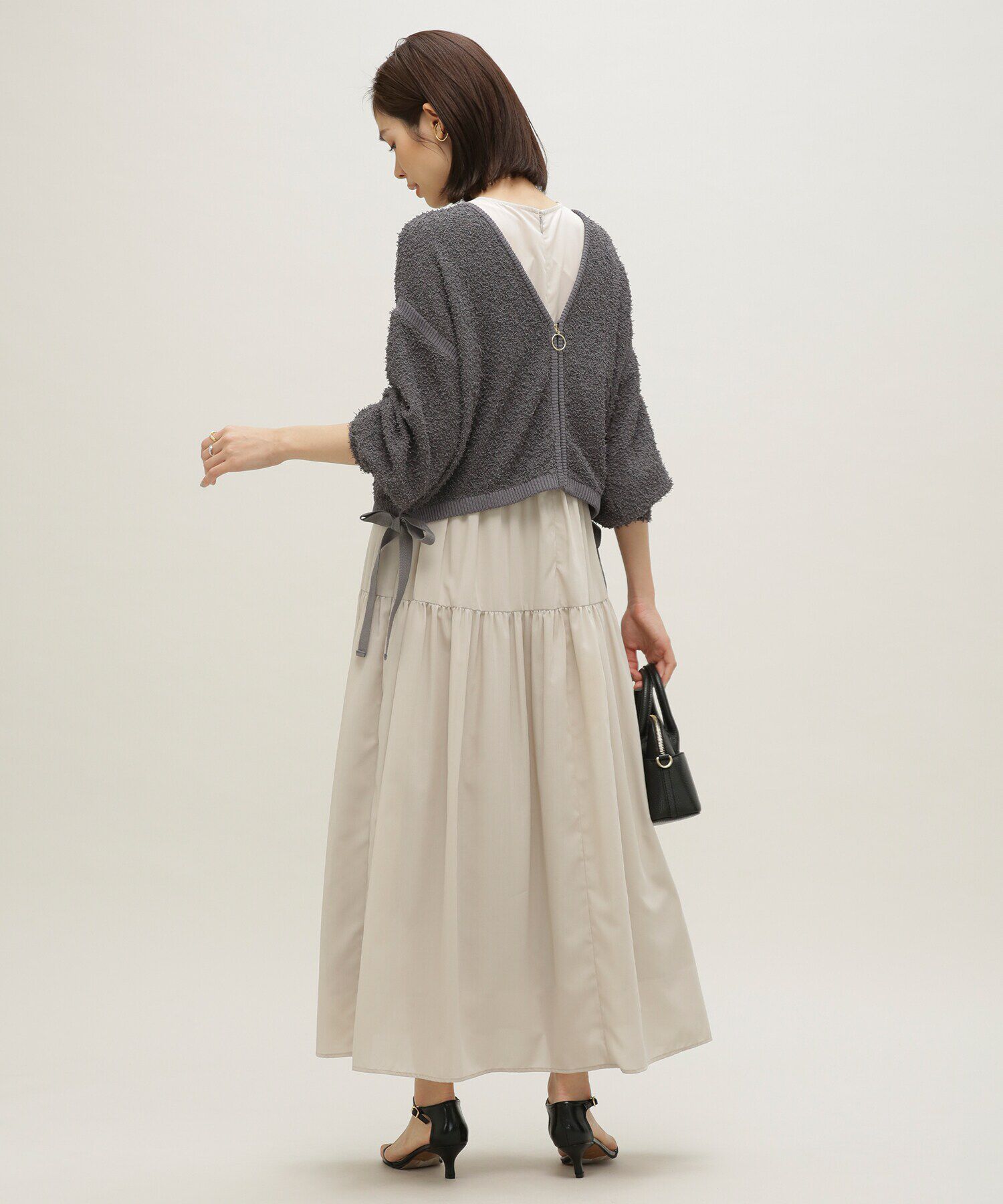 nano･universe「LB.03/前後2WAYジップアップニットトップス」|ニット・セーター|