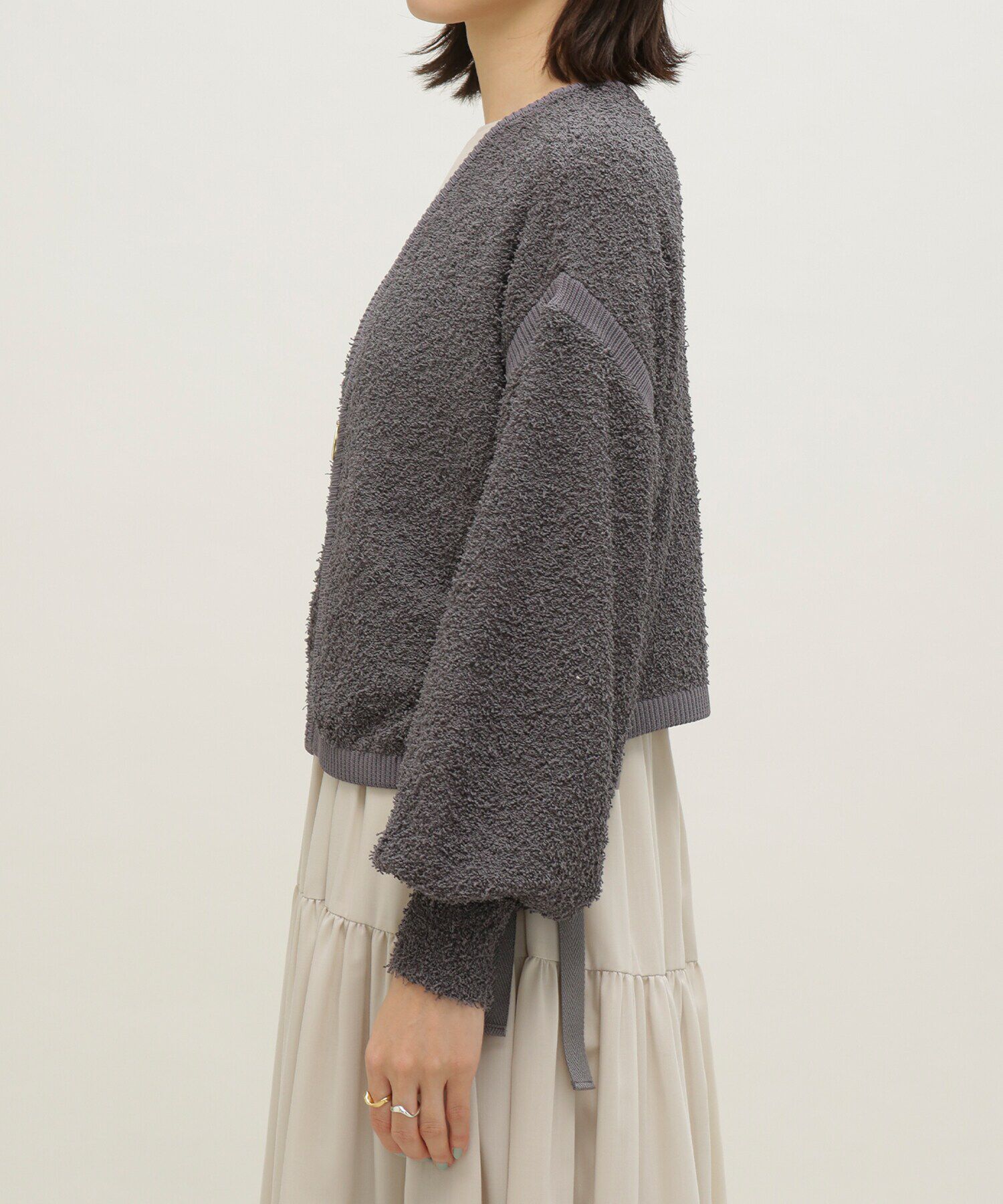 nano･universe「LB.03/前後2WAYジップアップニットトップス」|ニット・セーター|