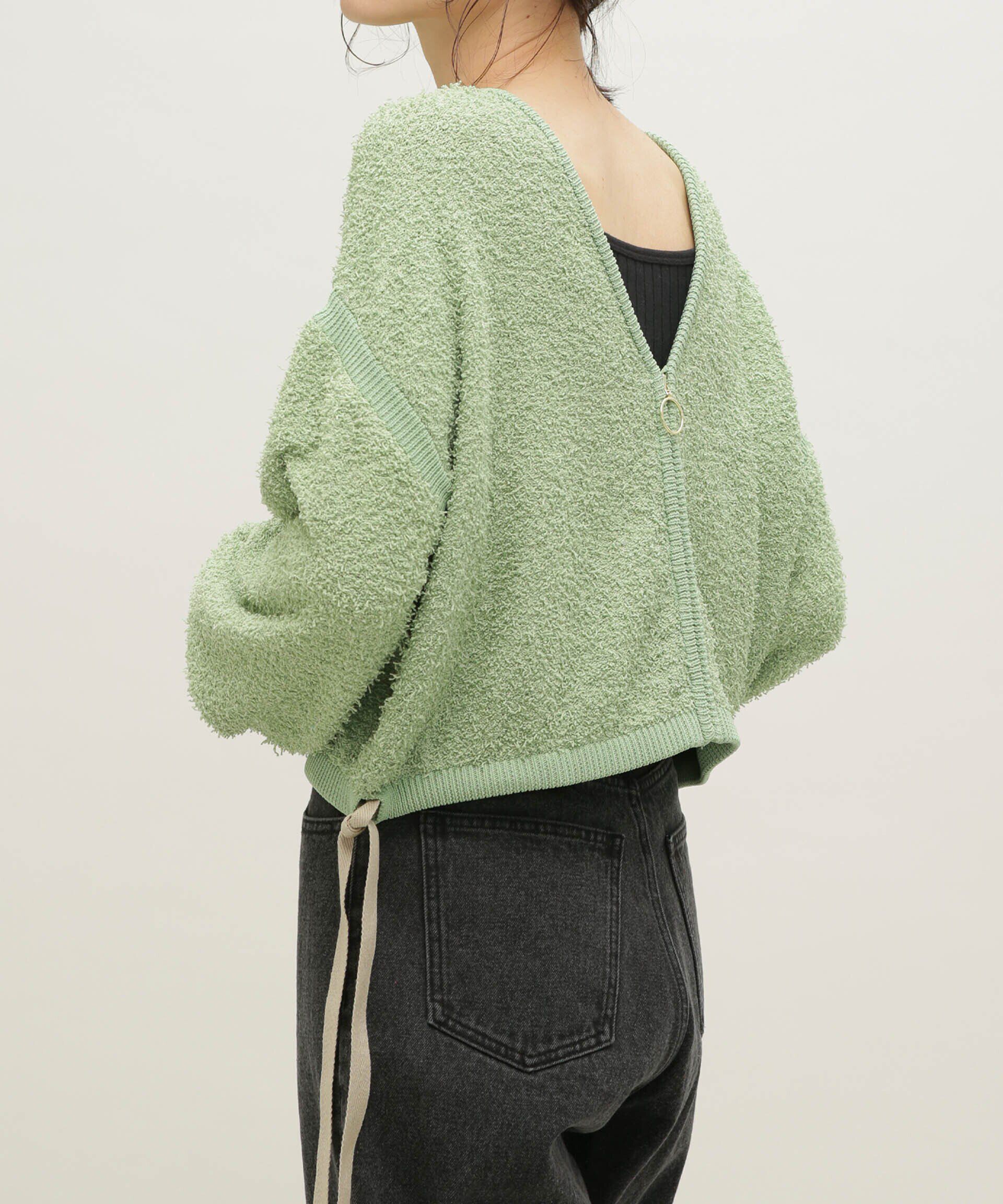 nano･universe「LB.03/前後2WAYジップアップニットトップス」|ニット・セーター|