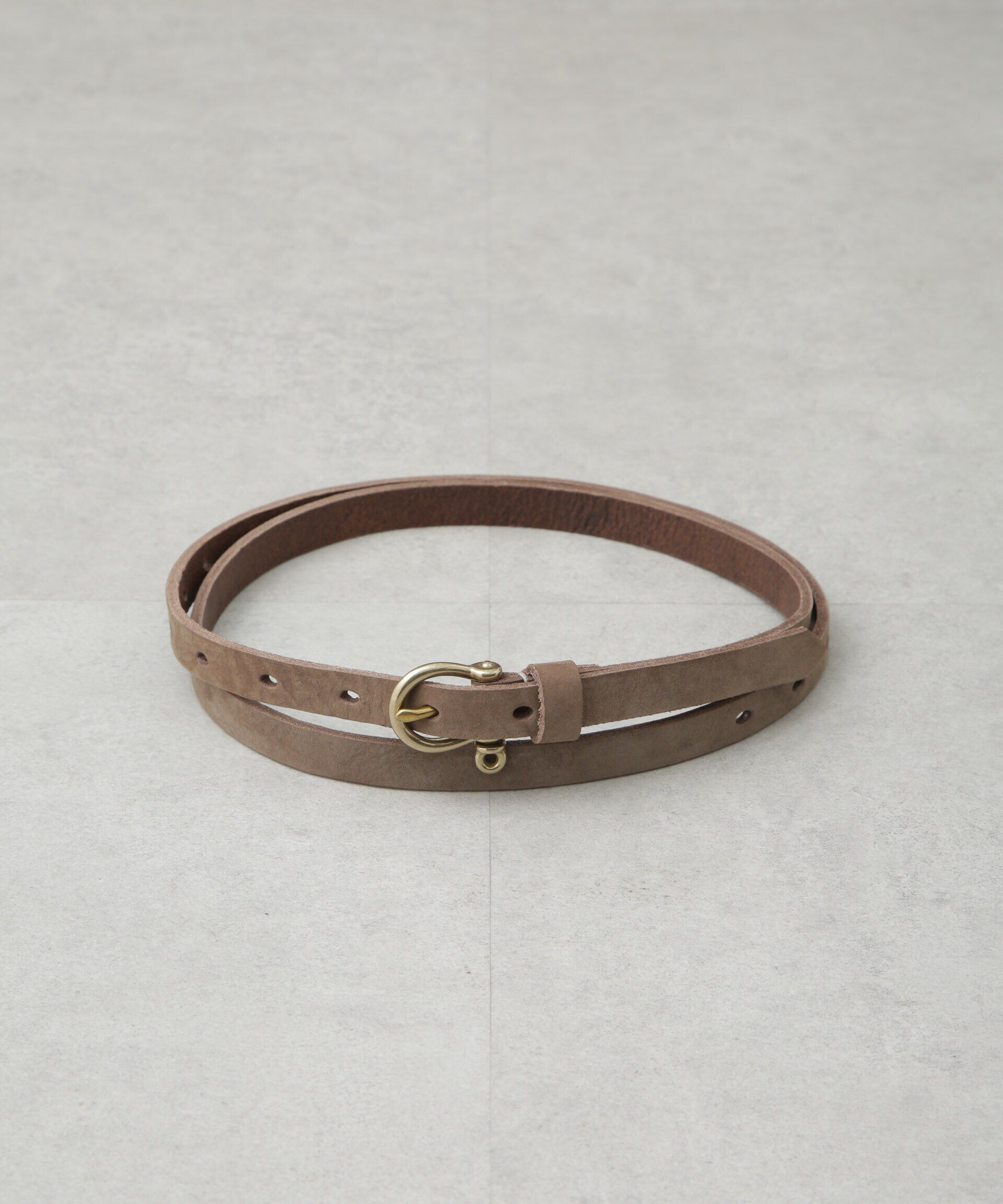 nano･universe「Martin Faizey/0.5 inch Shackle Belt_Nubuck」|ベルト|ベージュ