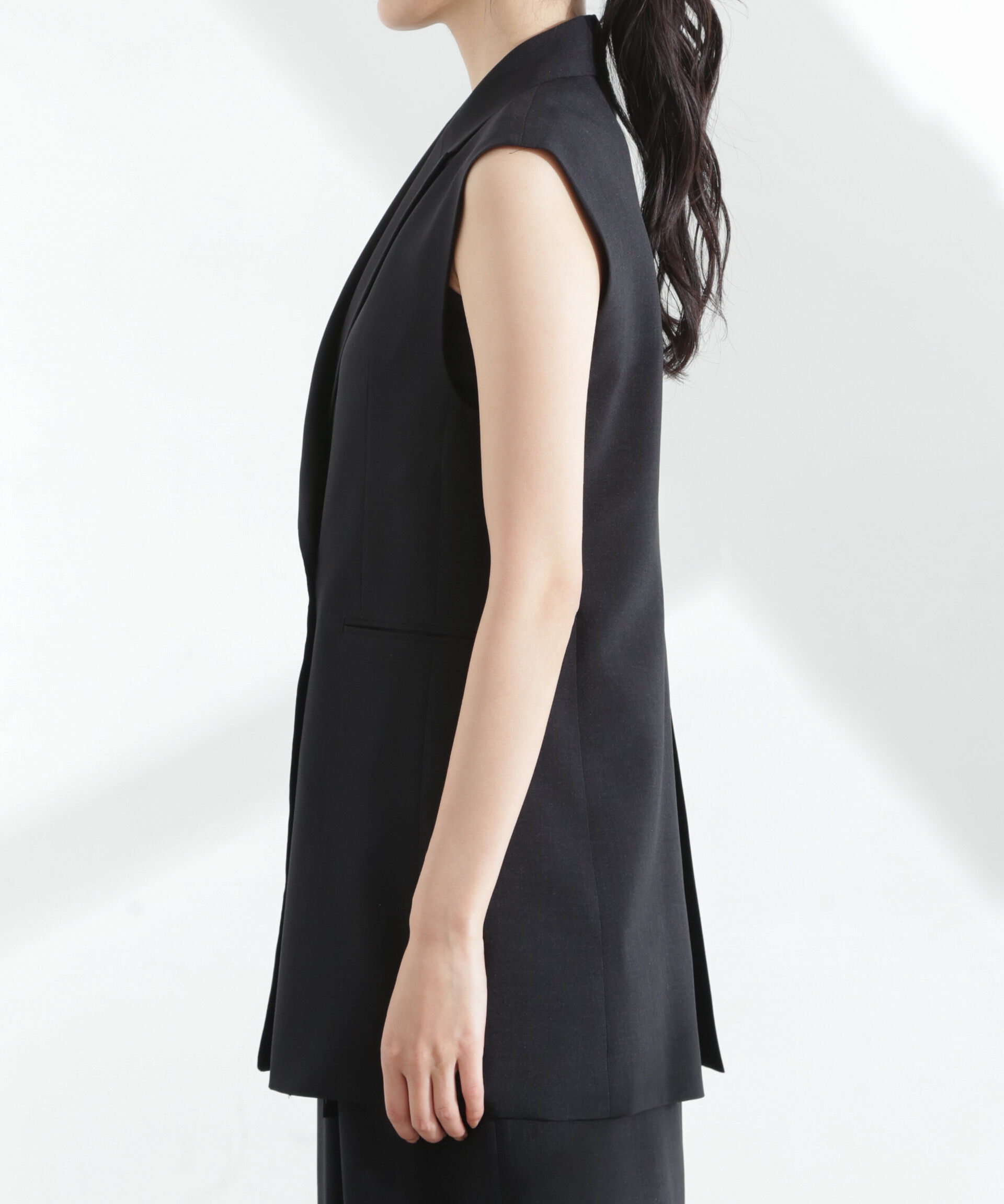 nano･universe「メランジドライ テーラードダブルジレ(セットアップ可)」|テーラードジャケット|