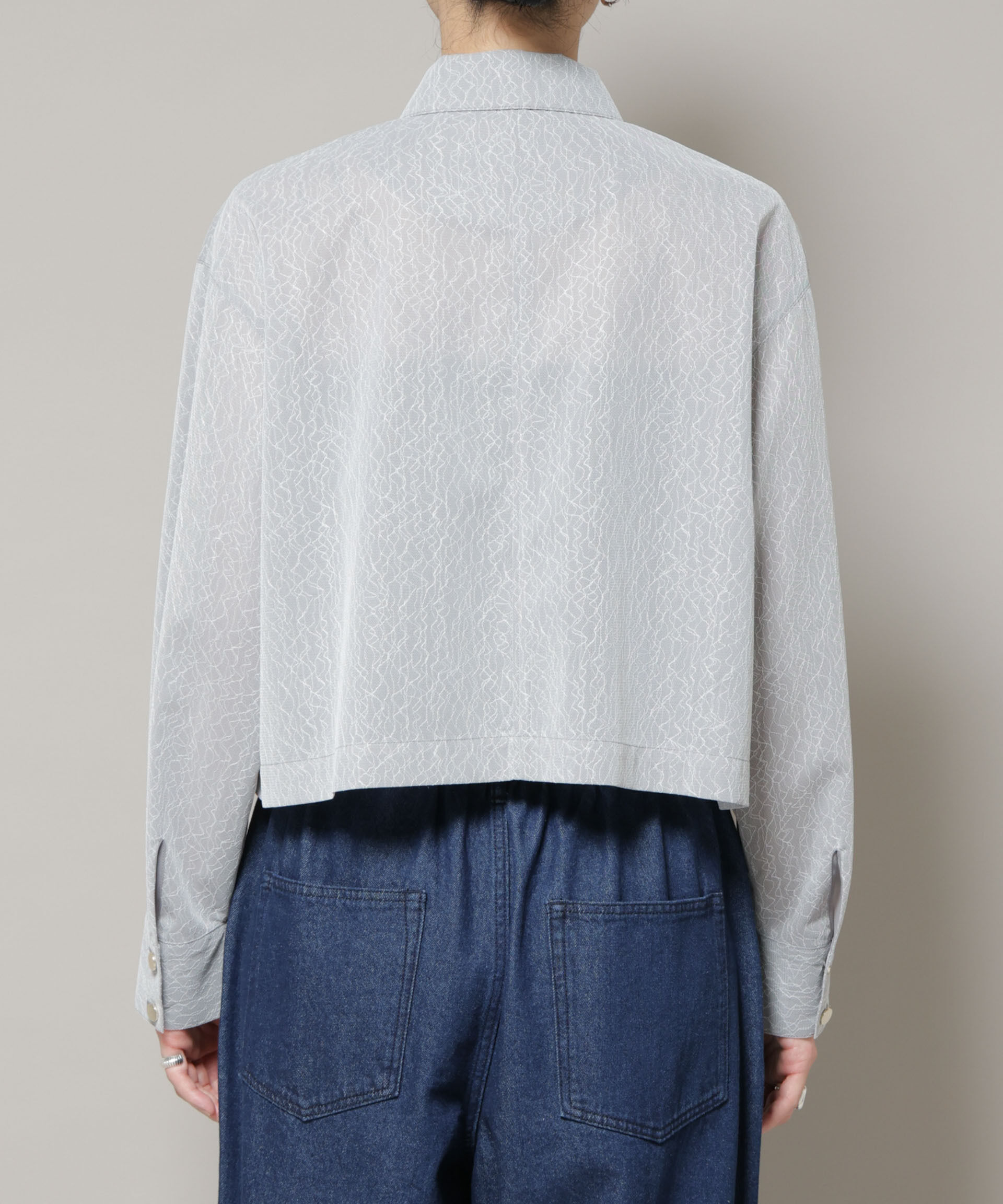 nano･universe「レースボンディングシャツブルゾン」|テーラードジャケット|