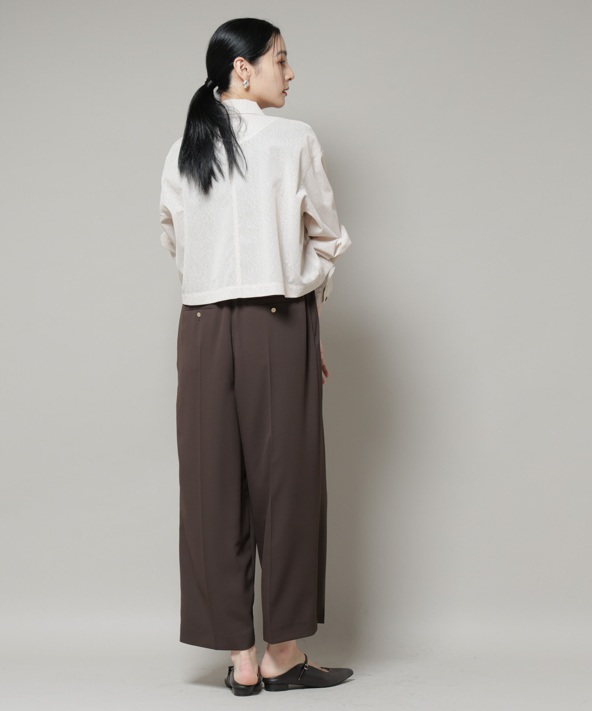 nano･universe「レースボンディングシャツブルゾン」|テーラードジャケット|