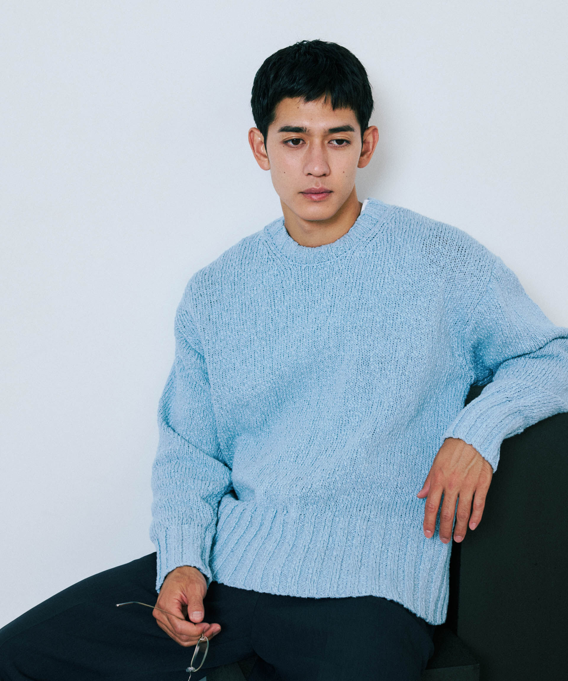 nano･universe「SRUB LILYYARN クルーネックニット」|ニット・セーター|サックス5