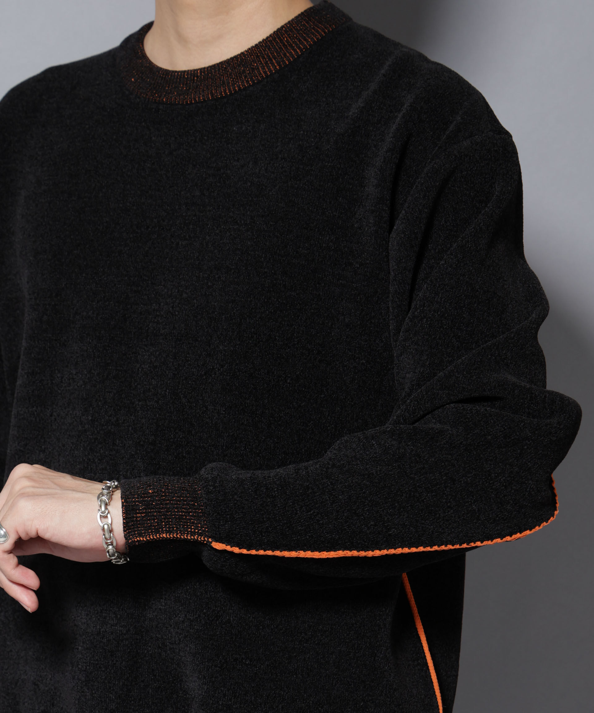 nano･universe「モールヤーンダブルフェイスクルーネックニット」|ニット・セーター|