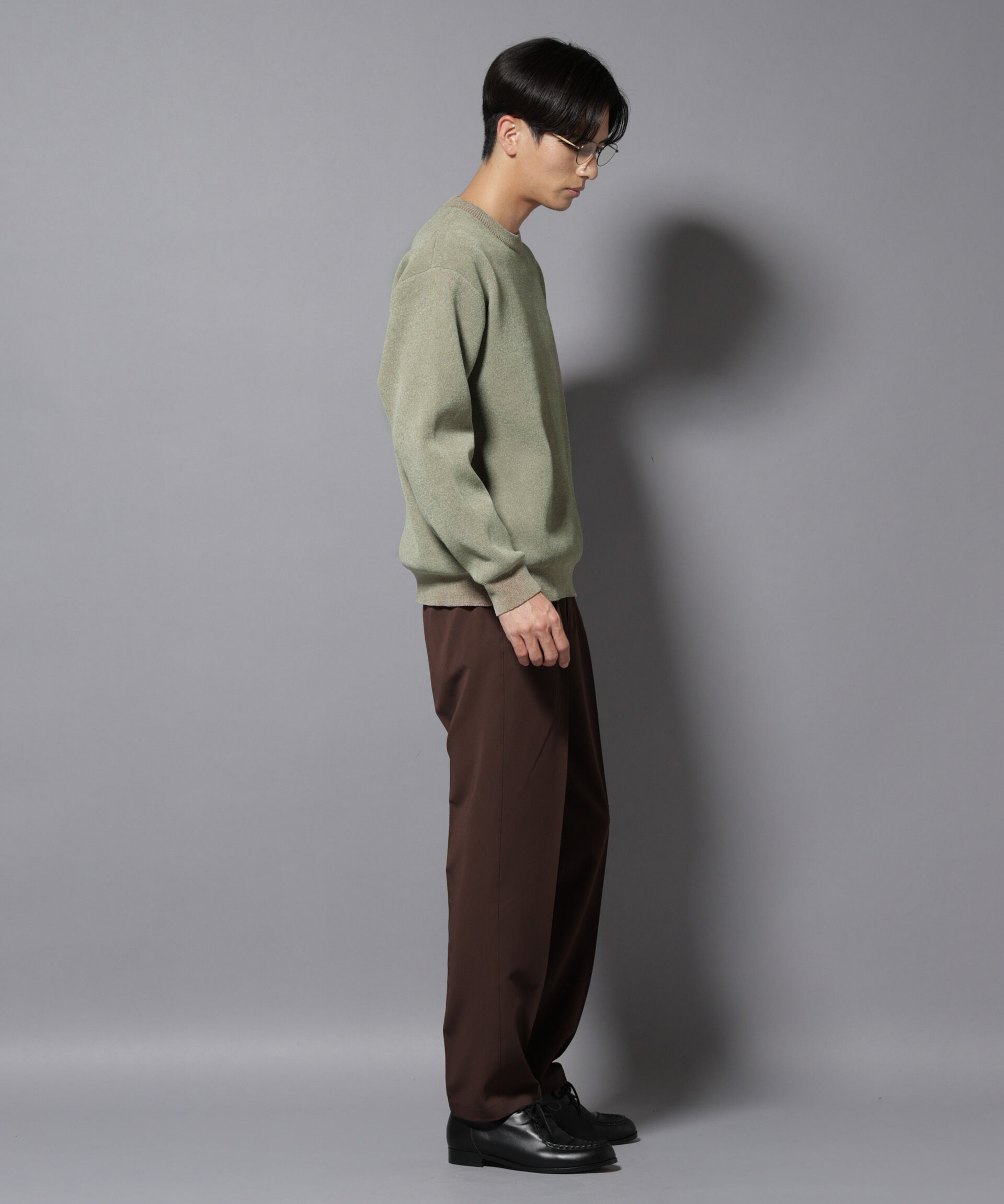 nano･universe「モールヤーンダブルフェイスクルーネックニット」|ニット・セーター|