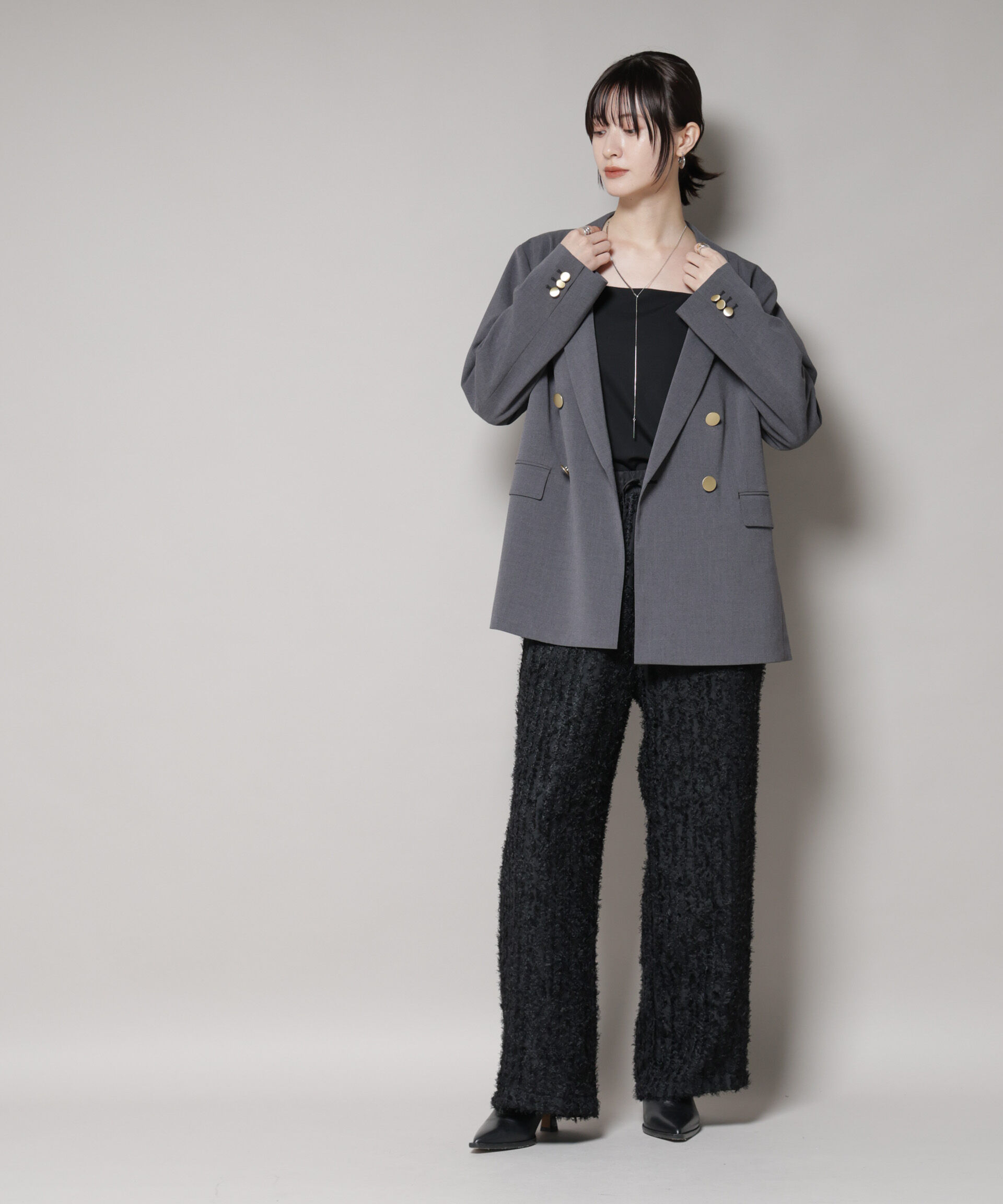 nano･universe「フリンジジャガードパンツ」|チノ|