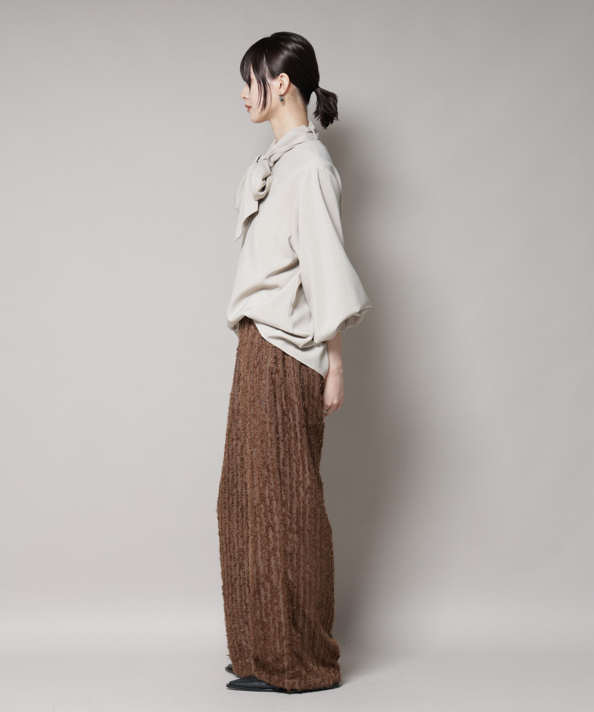 nano･universe「フリンジジャガードパンツ」|チノ|