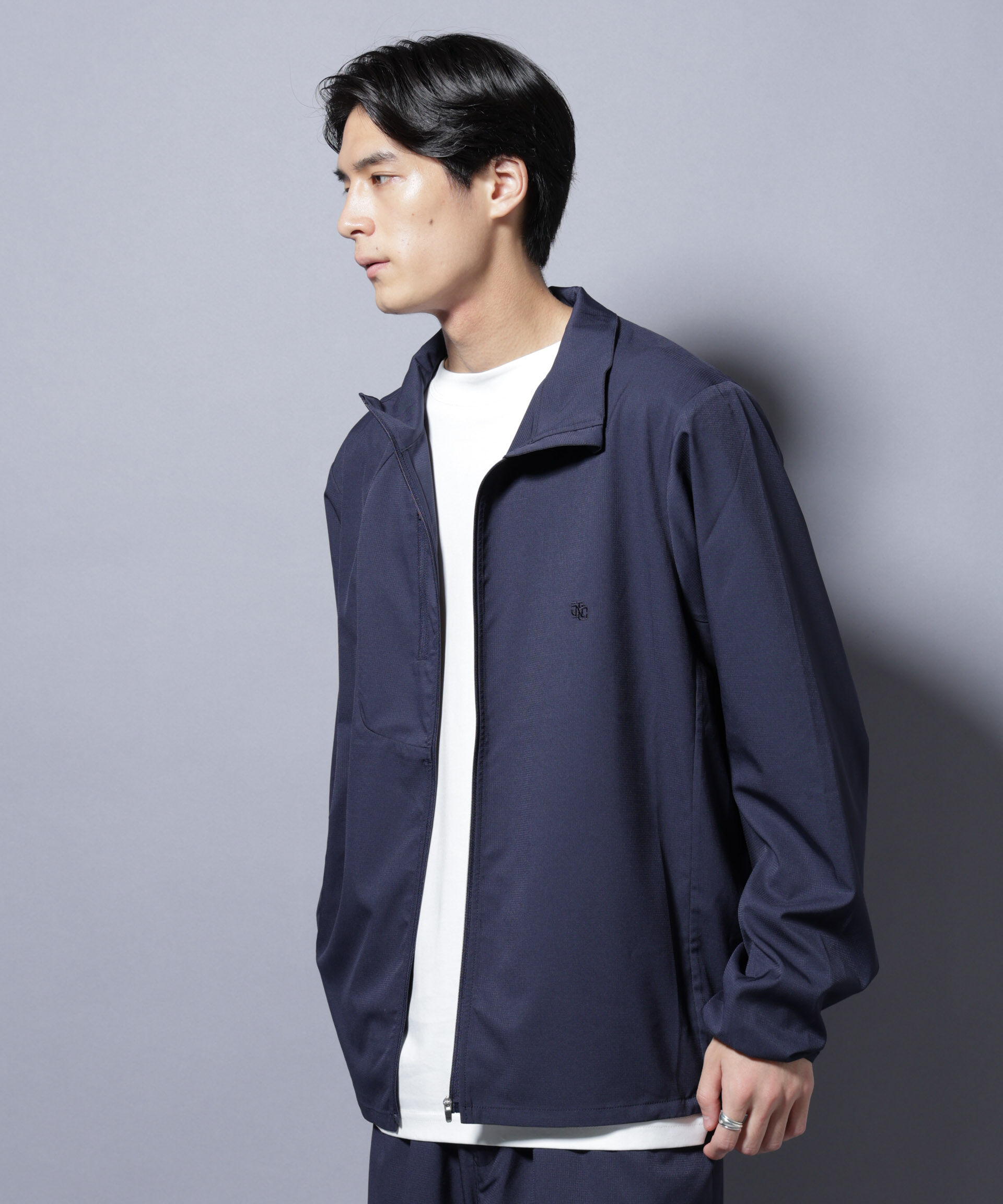 nano･universe「「NJ/CLUB」ワンポイントロゴトラックジャケット」|ブルゾン・スタジャン|