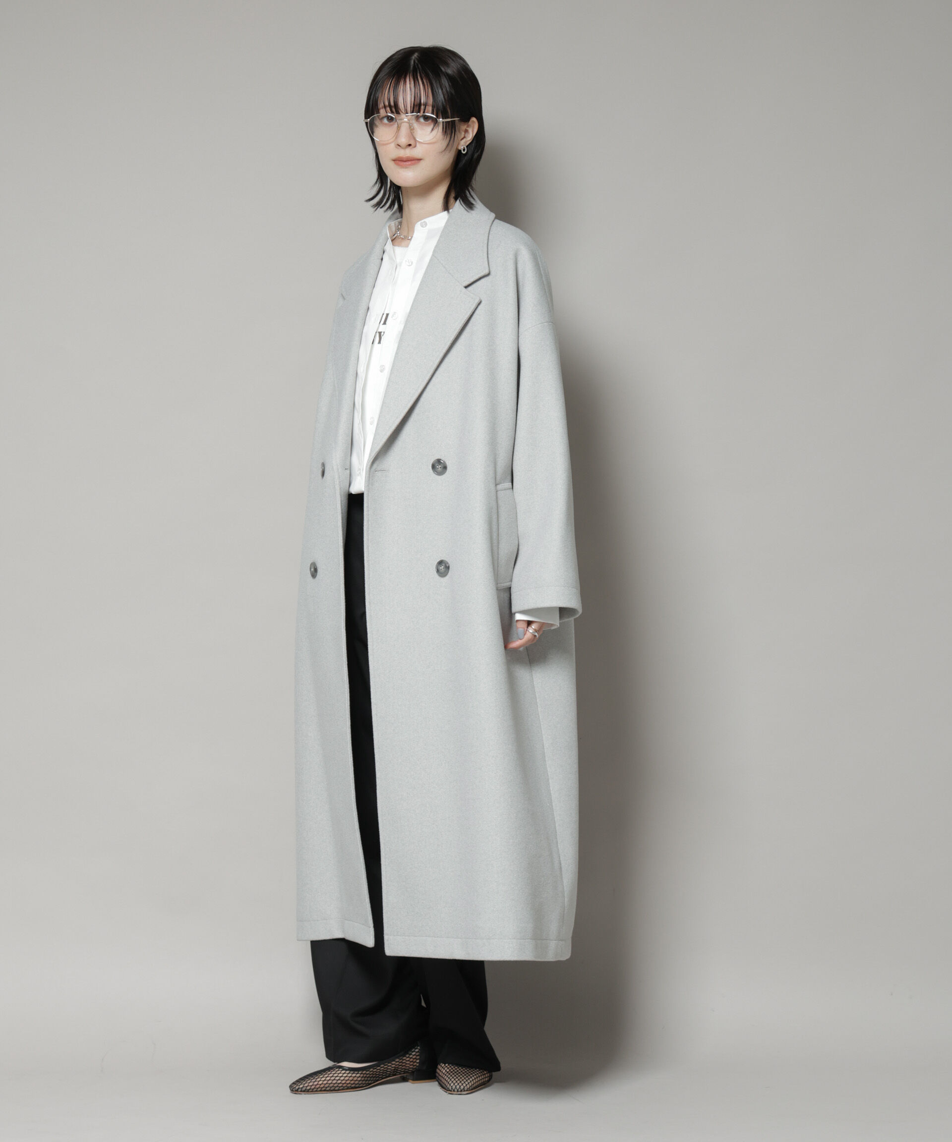 nano･universe「メルトンジャージーチェスターロングコート」|その他|