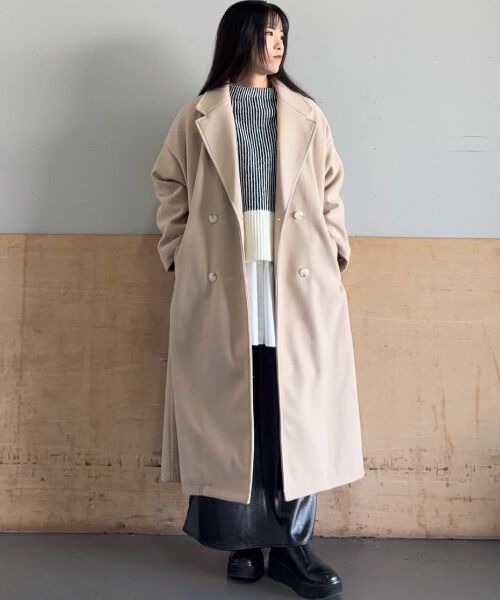 nano･universe「メルトンジャージーチェスターロングコート」|その他|