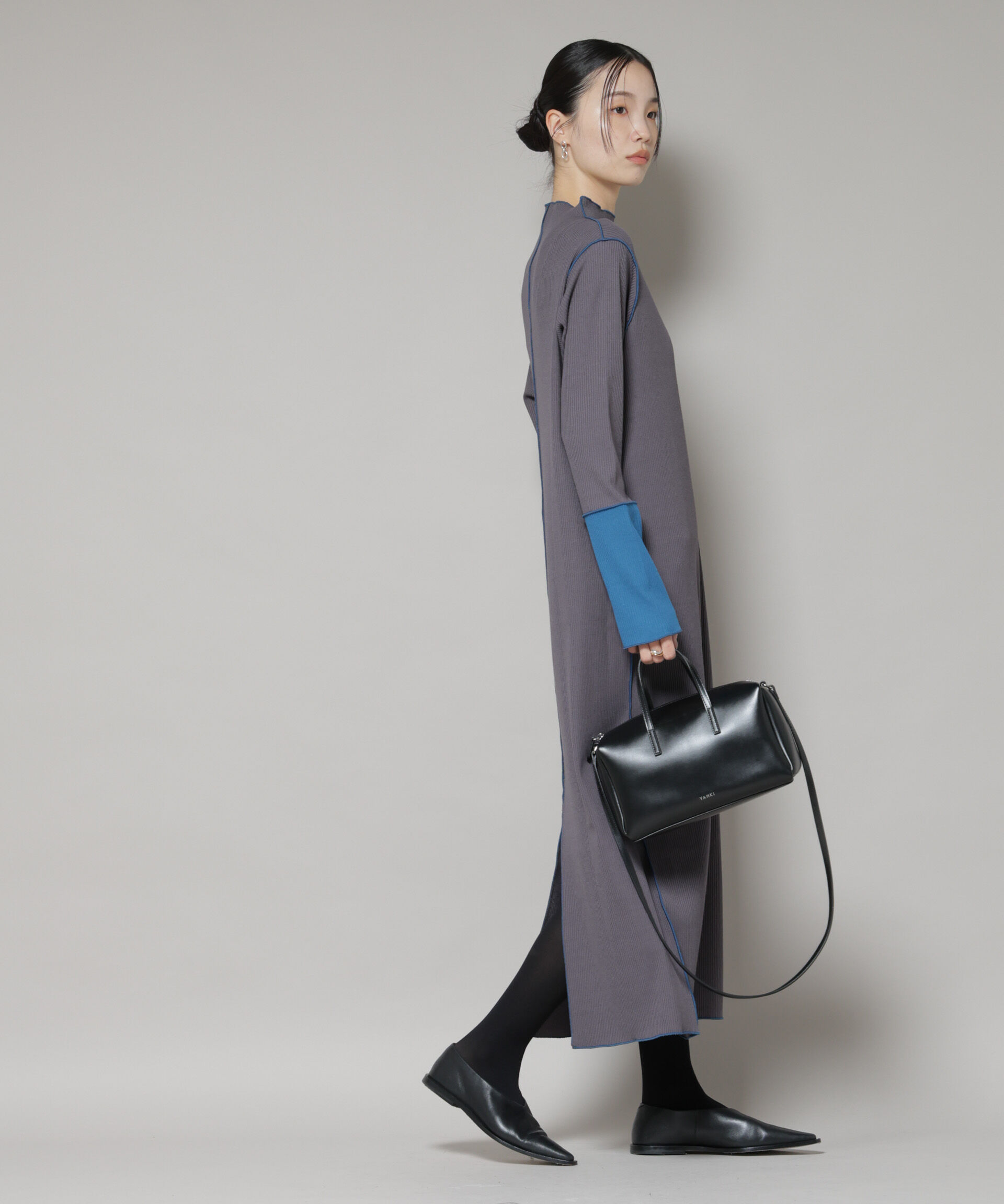 nano･universe「テレコリブ配色メローワンピース」|ワンピース|