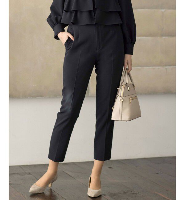 組曲「【KUMIKYOKU NAVY】コンフォータブルドレープフリル テーパードパンツ」|その他|ネイビー系