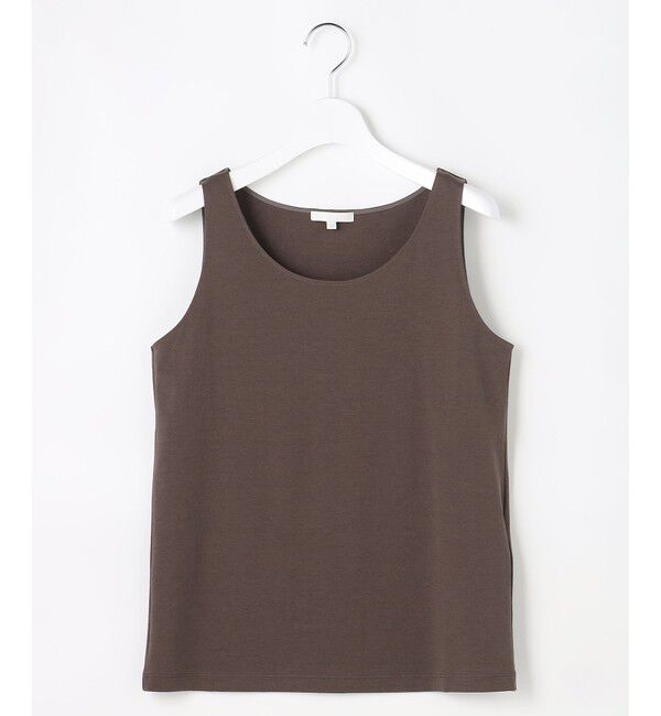 自由区「【SHIHOさん着用・昨年ご好評素材・新型登場】スーピマスムーススリム タンクトップ」|タンクトップ|ブラウン