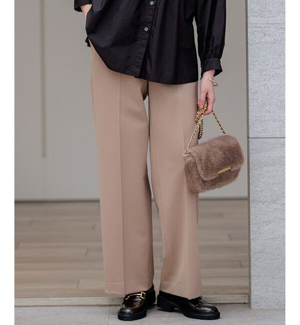 23区「【CLASSY.2月号掲載/洗える】TRストレッチギャバ ワイドパンツ」|その他|キャメル系