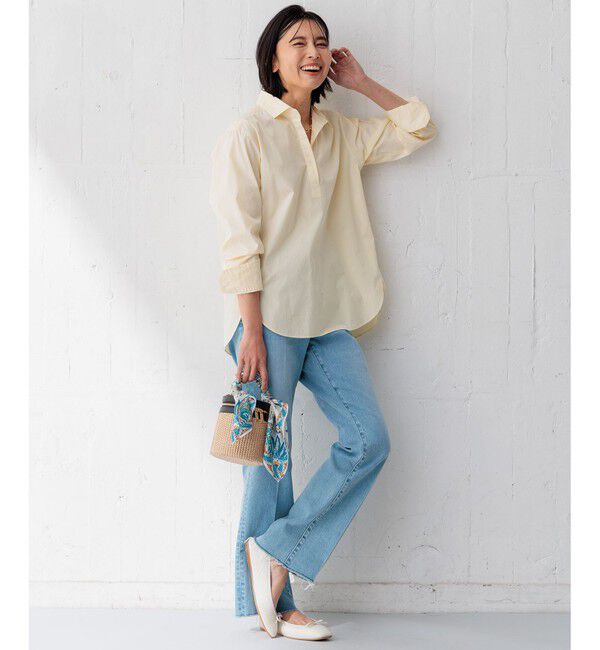 23区「【Oggi4月号掲載/洗える】CANCLINI スキッパー シャツ」|シャツ・ブラウス|