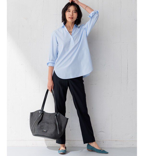 23区「【Oggi4月号掲載/洗える】CANCLINI スキッパー シャツ」|シャツ・ブラウス|