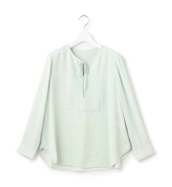 23区「【洗える】バックサテンアムンゼン ブザムディテール ブラウス」|シャツ・ブラウス|