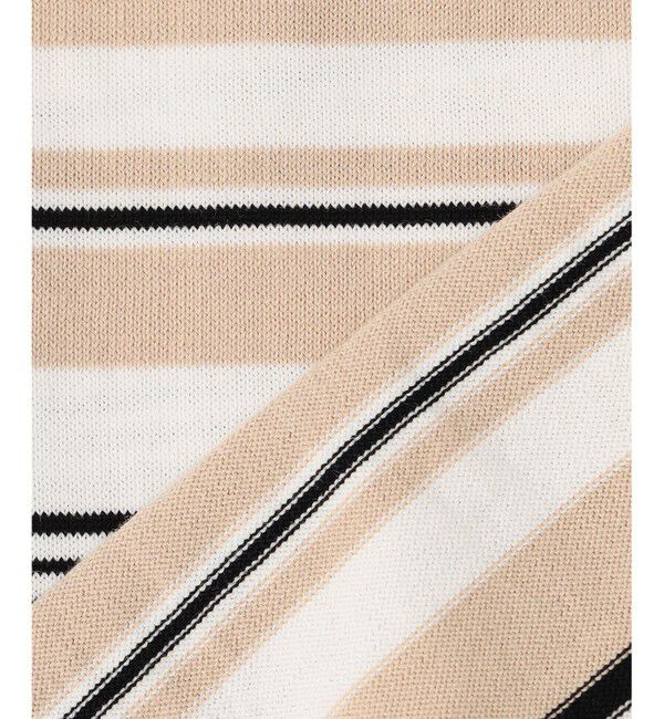 23区「【洗える】プレミアムビオコットン マルチボーダー カーディガン」|カーディガン|