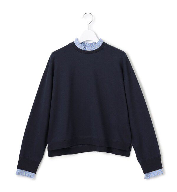 23区「【WEB＆一部店舗限定】クリアコットンテリー ストライプフリル スウェット」|スウェット・ジャージ|