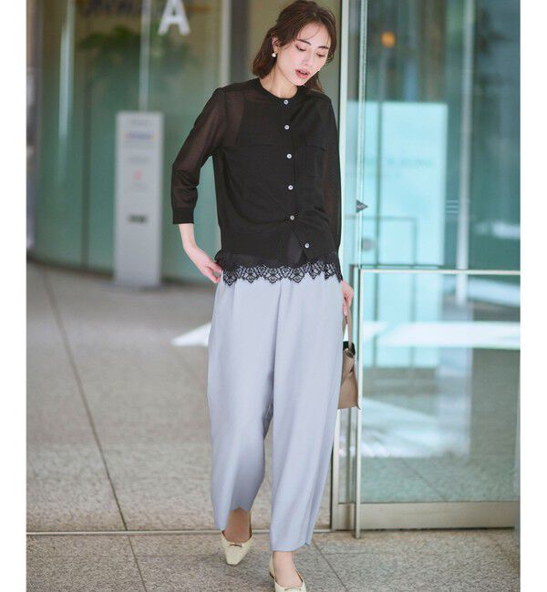 23区「サテンレースキャミソール」|キャミソール|