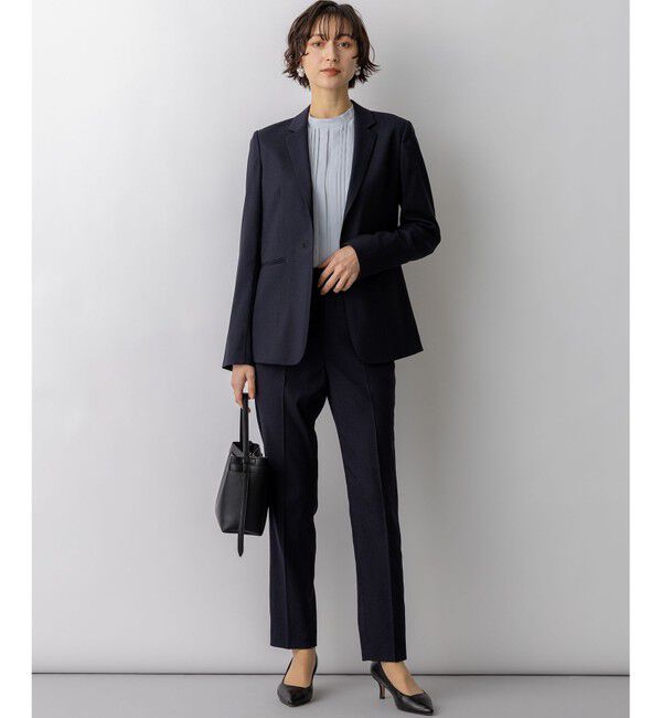 23区「アイアスマットストレッチ テーパード パンツ」|その他|