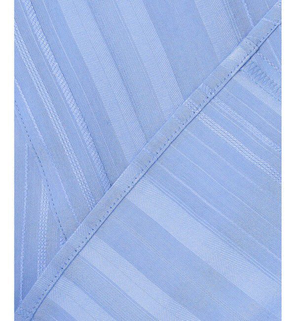 23区「ドビーストライプ クルーネック フレアブラウス」|シャツ・ブラウス|