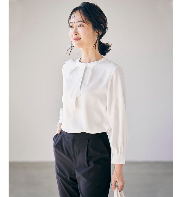 ANY SIS「【洗える】ボウタイ ブラウス」|シャツ・ブラウス|オフ