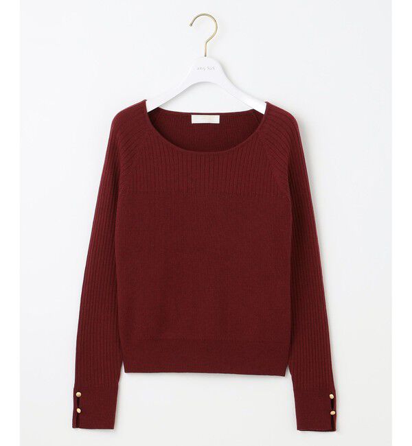 ANY SIS「【ウールブレンドシリーズ】ベースネックリブコンビ ニット」|ニット・セーター|