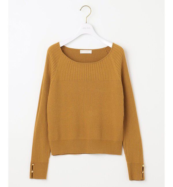 ANY SIS「【ウールブレンドシリーズ】ベースネックリブコンビ ニット」|ニット・セーター|