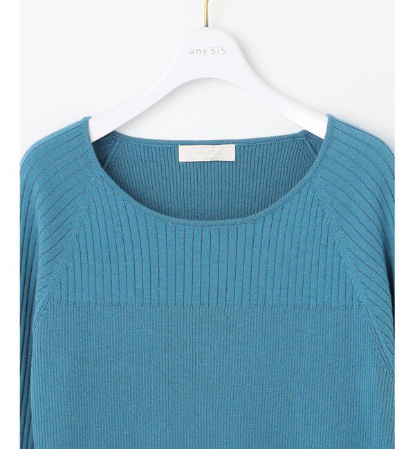 ANY SIS「【ウールブレンドシリーズ】ベースネックリブコンビ ニット」|ニット・セーター|