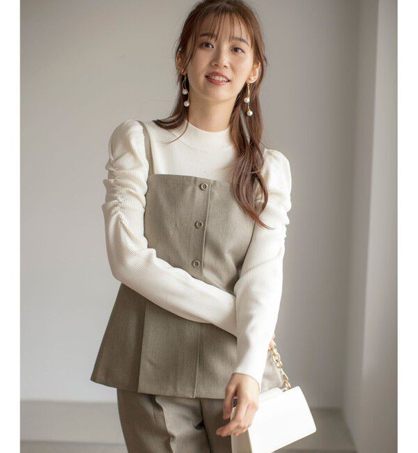 any SiS「【洗える】ビスチェ & ワイドパンツ セット」|スーツ|