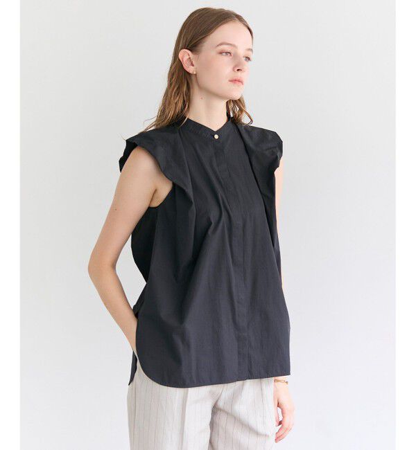 BEIGE,「MALLOW / コットンタック バルーンスリーブブラウス」|シャツ・ブラウス|Black