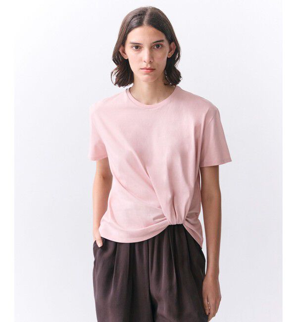 BEIGE,「CERUSSITE / フォルムタック ドレープTシャツ」|Tシャツ・カットソー|Pink