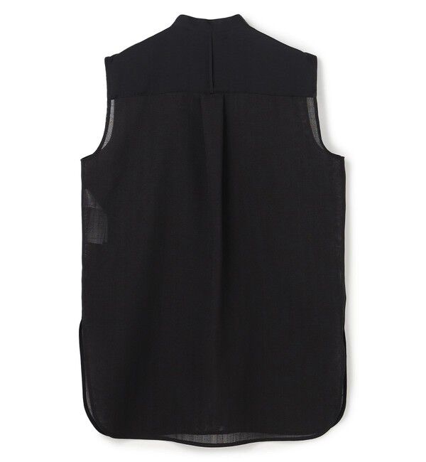 BEIGE,「GOSHE / サテン切替 シアースタンドブラウス」|シャツ・ブラウス|