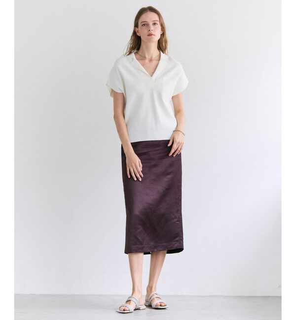 BEIGE,「NADIA / ストレッチ スキッパーニット」|ニット・セーター|