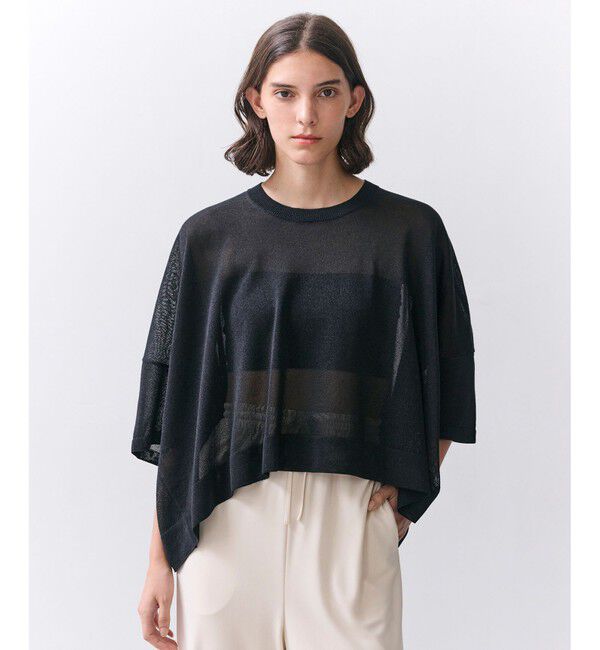 BEIGE,「YOOPER / ドライタッチ シアーニット」|ニット・セーター|Black