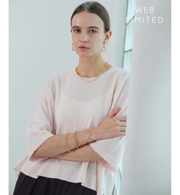 BEIGE,「YOOPER / ドライタッチ シアーニット」|ニット・セーター|【WEB限定ｶﾗ