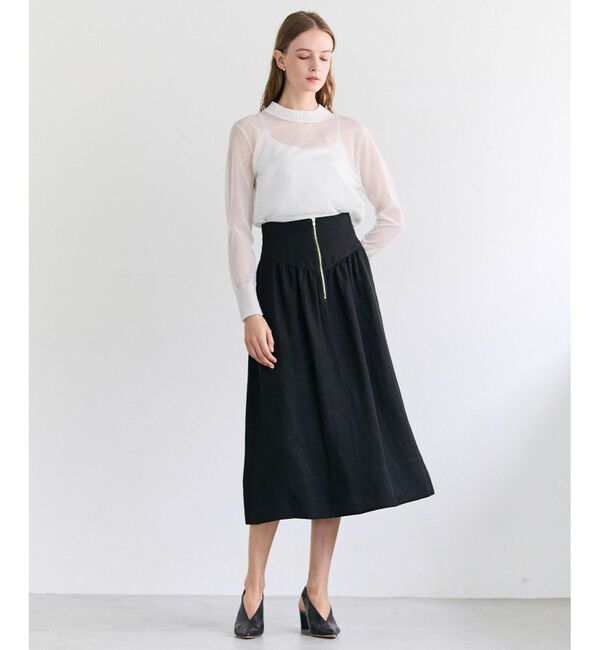 BEIGE,「PYRRHOT / シアーコンビ バックスリットプルオーバー」|ニット・セーター|