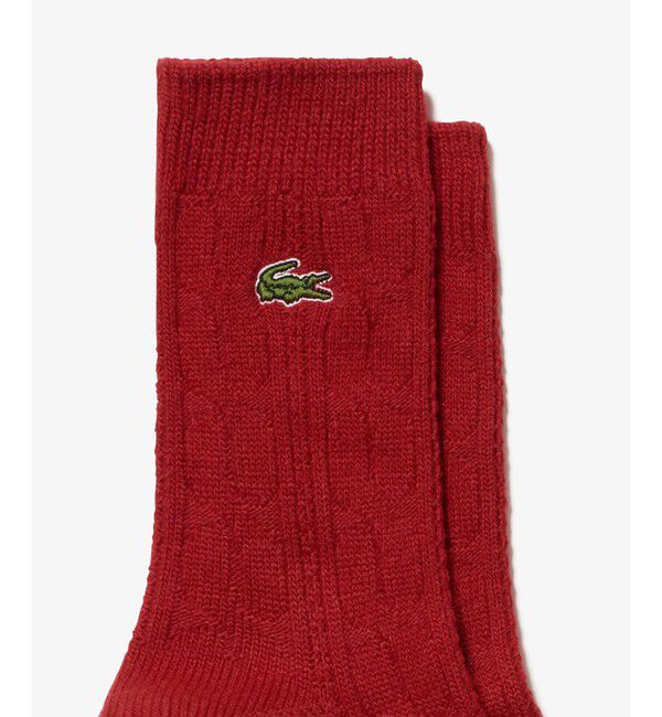 LACOSTE「エッセンシャルケーブルニットウィメンズソックス 22-24cm」|ソックス|