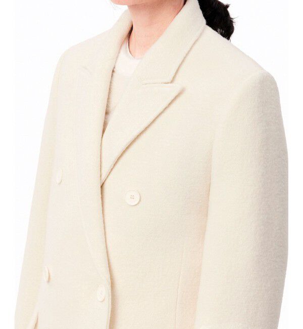 LACOSTE「ダブルブレストウール ロングコート」|チェスターコート|