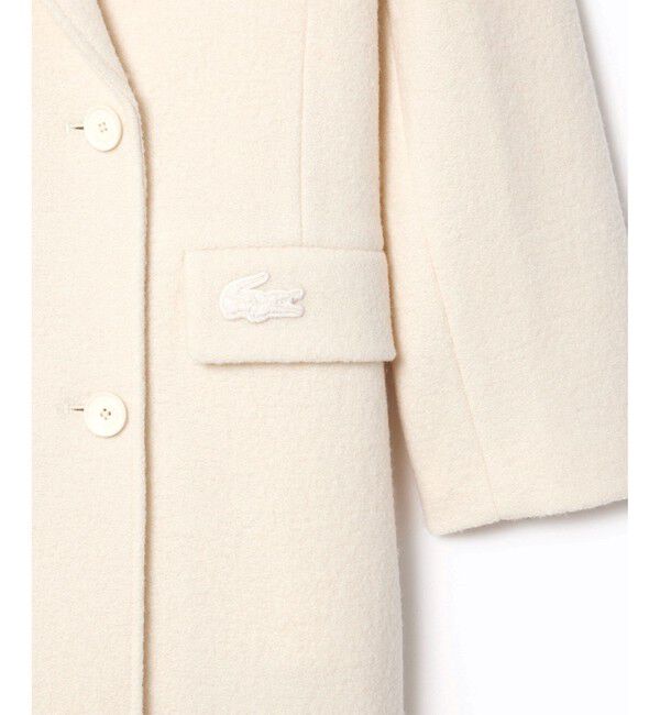 LACOSTE「ダブルブレストウール ロングコート」|チェスターコート|