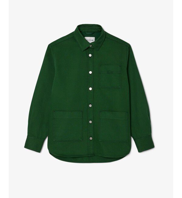 LACOSTE「ウィメンズワーク デニムシャツジャケット / カバーオール」|デニムジャケット|