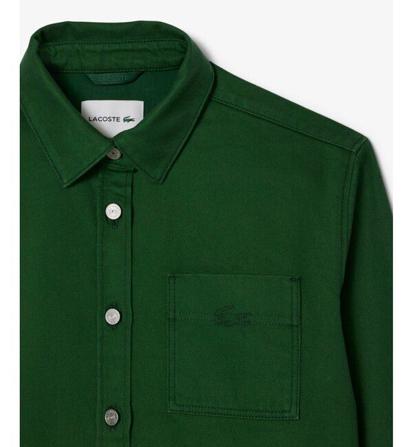 LACOSTE「ウィメンズワーク デニムシャツジャケット / カバーオール」|デニムジャケット|