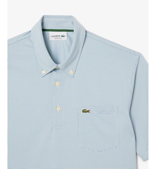 LACOSTE「消臭・速乾・UVカットマイクロチェックポロシャツ」|ポロシャツ|