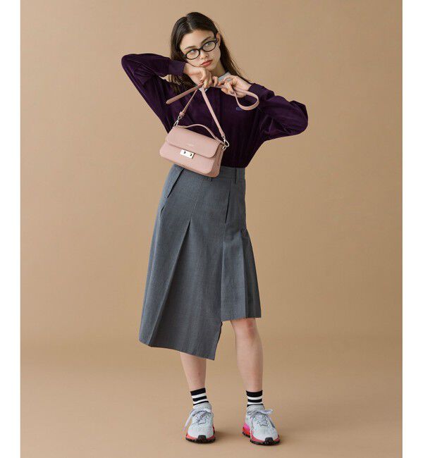 LACOSTE「シャンゼリゼ レザーショルダーバッグ / ハンドバッグ」|ハンドバッグ|